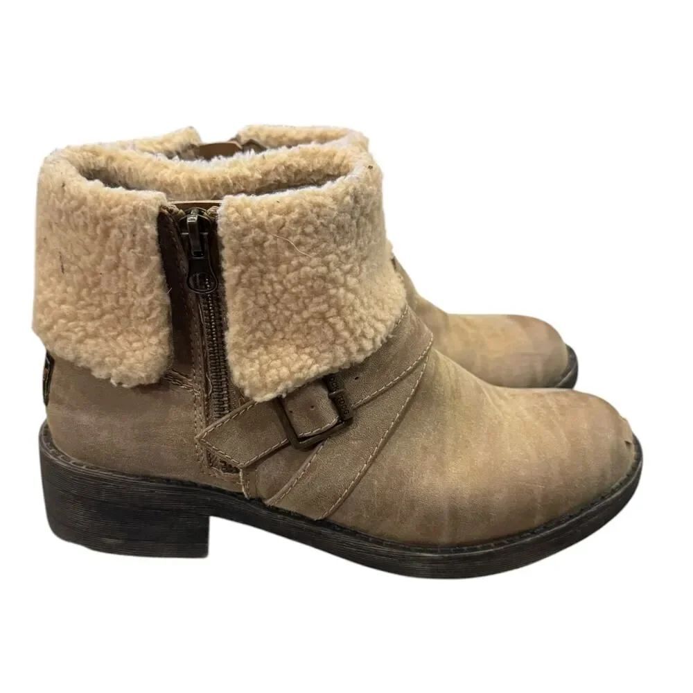 Rocket Dog Tobie Shearling Zipper Ankle Boots Booties 7